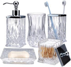 Clear Bathroom Accessories, Square Thick Glass & Metal Pump by ZIVQEXMURL
