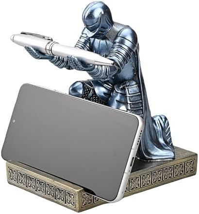 Windbreaker Soldier Knight Pen Holder Personalized Desk Accessory Blue - Image 2
