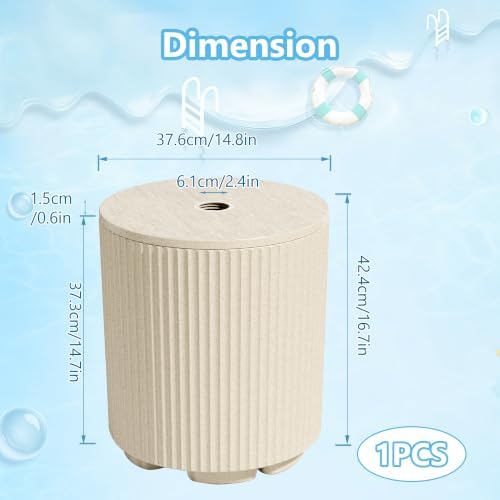 NicBex 2 Pack Outdoor Umbrella Base Table with 1.5 Inch Hole,Beige - Image 3