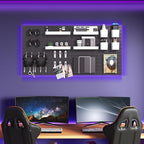 Pegboard Combination Kit, 8 Peg Boards and 30 Accessories Modular Hanging Black Pegboard for Wall, Office Organizer, Keys Holder, Nursery Storage, 44"x22" - Image 5