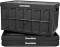 CleverMade Collapsible Storage Bins With Lids, 46L 3 Pack, 75 lb, Obsidian by CleverMade