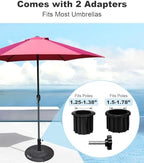 Koutemie Umbrella Base Outdoor Patio, Patio Umbrella with Stand, 21 Inches - Image 3