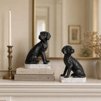 Decorative Bookends for Shelves, Dog Book Ends for Heavy Books, Labrador Retriever Statues Bookends for Heavy Books with Anti-Slip Base Book Holders for Home Office Decor (Black) - Image 7