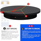 23.6In Remote Large Motorized electric turntable Rotating platform Photography Turntable Motorized lazy susan Base giratoria para for Photography,3D Scanner,Heavy duty display(Load Range:220~500lbs) - Image 6