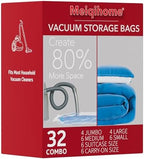 MEIQIHOME Vacuum Storage Bags, Space Saver Sealer Bags,Vacuum seal bags for clothing, Pillows, Comforters, Blankets, Bedding,Travel,32 COMBO by MEIQIHOME
