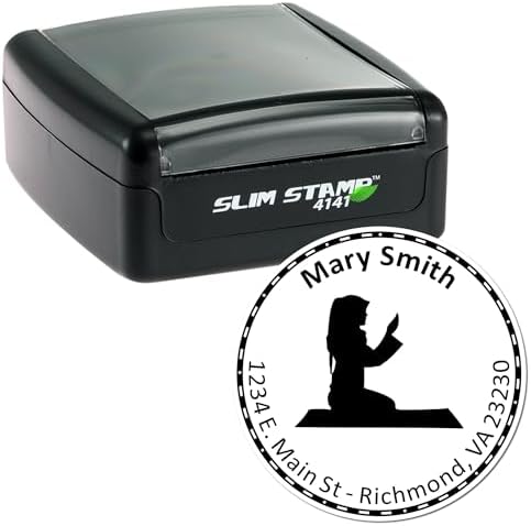 Custom Made Home Address Stamper - Portable Pre-Inked Morning Prayers Stamp, Ideal for Muslim Business Owners, Custom Home Address Stamper, Easy to Use 1-5/8 Size, Long-Lasting Ink - Image 2