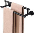 Alise Double Towel Bar Black,16" Towel Racks for Bathroom Wall Mounted by Alise