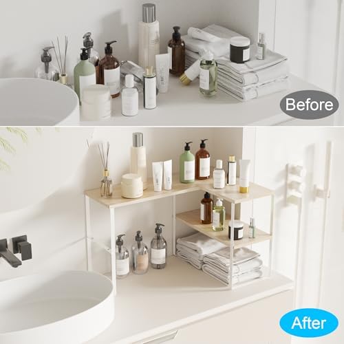 Golener Kitchen Counter Organizer, Countertop Shelf, Adjustable, Stackable - Image 5