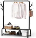 Simple Houseware 52" W Freestanding Closet Garment Rack with Shelves, Black by SimpleHouseware