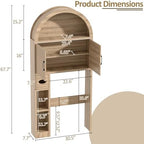 Spurgehom Over Toilet Storage Cabinet, Bathroom Arch Organizer,Wood - Image 2