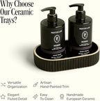 Preston Lane Ceramic Vanity Tray for Bathroom Countertop, Medium, Ink - Image 3