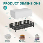 Wisuce Bamboo Under Bed Storage Containers- Underbed Organizer with Wheels with Large Dust Bag,Sturdy Wood Rolling Under the Bed Shoe Storage Organizer Drawer 2 Packs (Black, 2 Pack (30.72"×16.54")) - Image 2