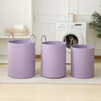 Laundry Basket Hamper Tall Rope Storage Woven for Blanket Toys Dirty Clothes in Living Room Bathroom Bedroom Purple 60L/15.8Gal - Image 6