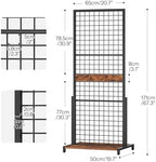 HOOBRO Gridwall Panel Units 5.6' x 2.1' Ft, Movable Grid Display Rack - Image 6