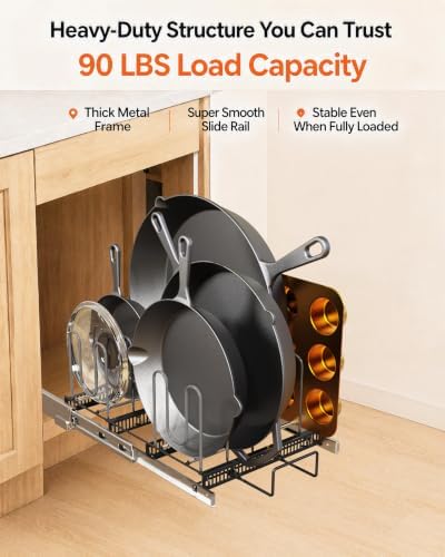 Under Cabinet Pull Out Pots and Pans Organizer - Image 3