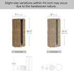 StorageWorks Seagrass Free Standing Toilet Paper Holder Stand for Bathroom, 3 Rolls of Toilet Tissue Storage with a Built-in Cloth Lining, Toilet Roll Holder Stand with Lid - Image 3