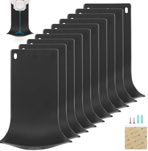 10PCS Dispenser Drip Tray Wall Mount Soap Dispenser Bracket,Laundry Detergent Drip Catcher Prevent Dripping and Spraying, Easy to Clean(Black) by ZIOZERTT