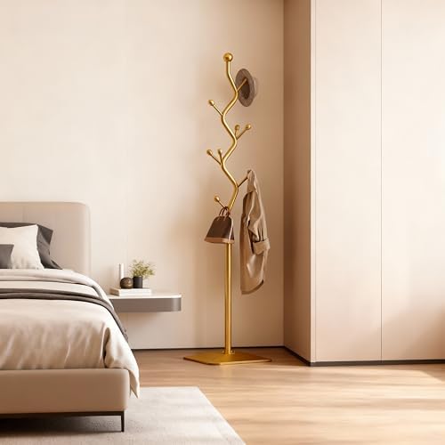 8-Hook Metal 68.8in Freestanding Coat Rack Stand, Coat Tree - Image 4