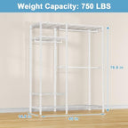 Ulif F7 Medium Clothes Rack, Clothing Racks for Hanging Clothes, Black - Image 4