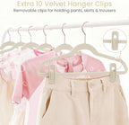 Kids Hangers, Childrens Hangers with 10 Clips, 14'', Beige, 50 Pack - Image 4