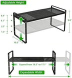 Expandable Storage Shelf, Stackable Organizer Rack, Black Large 1 PK - Image 3