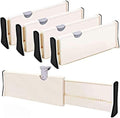 Drawer Dividers Set of 4, Adjustable 11"-17.3" Drawer Organizers, Expandable Dresser Drawer Separators Organizer Dividers for clothes, Kitchen, Drawer, Bathroom, Bedroom, Office by Unknown