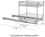 Household Essentials Chromed Steel 2-Tier Artisan Pull-Out Organizer - Image 5
