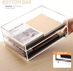 SANRUI Acrylic Desk Organizer Stackable Paper Tray, Letter Size Tray 2-Pack - Image 5