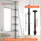 4-Tier Rustproof Corner Shower Caddy with Tension Pole - Image 5