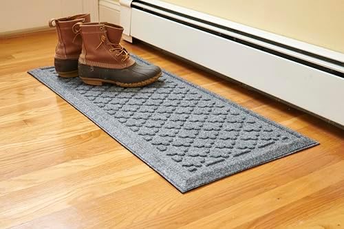 Mats Inc. Artisan Entry Indoor Mats for Entryway, Durable & Easy to Clean Tray for Boots, Anti-Slip & Water-Resistant for Front Room, Made in The USA, 15" x 36", Slate by MatsInc