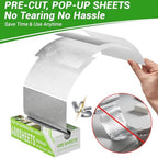 Aluminum Foil Sheets, 400 Count Tin foil,12" x 10.5" Pre-Cut Pop-Up Dispenser for Food Wrap, Hot Dog or Sandwich Wrap,Food Storage, Baking, Catering, Restaurant,Kitchen Use - Image 2