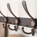 Dseap Coat Rack Wall Mount - 38” Long 10-Tri-Hooks Heavy Duty Coat Hanger Rail Wall Hooks for Hanging Coats Hats Clothing Clothes Purse Mudroom Entryway, Antique Copper - Image 3