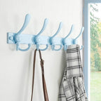 Dseap Coat Rack Wall Mount, Heavy Duty 12-Gauge Base vs Flimsy 1mm, Double-Thick Solid Anti-Snap Hooks, 16” Stud-Mount, Stainless Steel Hanger for Clothes Hat Entryway Closet, Blue, Pack of 2 - Image 2