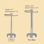 YUMORE Hand Towel Holder Stand Countertop, Pro Chrome - Image 3