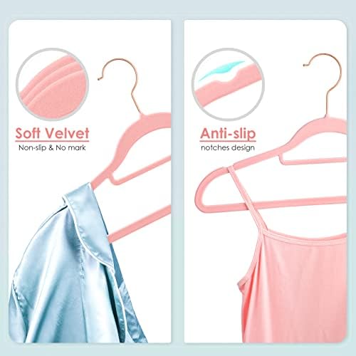 Velvet Hangers Non Slip Felt Hangers, Velvet Clothes Hangers Space Saving - Image 5