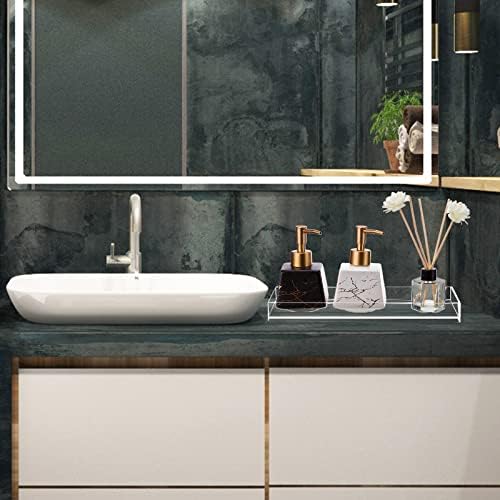 Maitys 3 Pcs Acrylic Vanity Tray Bathroom Tray, 11.8 x 5 Inch - Image 4