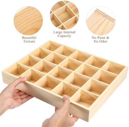 Cabilock Wooden Drawer Organizer Divider, 20-Compartment Sock and Underwear - Image 4