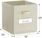 Storage Bins,13" Cube Storage Bin with Labels,10pcs,Beige - Image 3