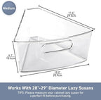 Leeden Lazy Susan Cabinet Organizer, 1/8 Wedge Bins for 28in, 6 Pack - Image 2