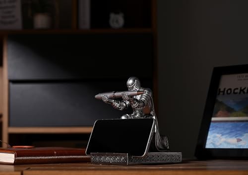 Windbreaker Soldier Knight Pen Holder Personalized Desk Accessory Silver - Image 5