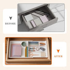 Briwooody 3 Pcs Hanging Sliding Drawer Tray with Adjustable Dividers - Image 6