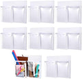 8 Pack Magnetic File Holder Fridge Organizer White with 2 Pockets by Unknown