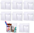 8 Pack Magnetic File Holder Fridge Organizer White with 2 Pockets by Unknown