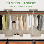 APRTAT Bamboo Clothes Hangers 30 Pack, Suit Hangers 360° Rotatable Hook - Image 2