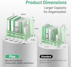 DALTACK 5-Slot Magazine File Holder, Metal Binder Holder, Mint Green - Image 2