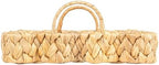Household Essentials Woven Water Hyacinth Scalloped Square Trays, Set of 2, Natural - Image 5