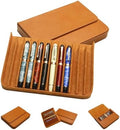 12 Slot Fountain Pen Case, Handmade Magnetic,Christmas Gift (brown) by MIVLXLX