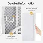 Wall Mount Ironing Board Cabinet, in-Wall Recessed Ironing Cabinet, Built-in Swivel Ironing Board Foldable with Mirror, for Edrooms, Checkrooms, Small Houses, Sewing Rooms, Bedrooms - Image 6