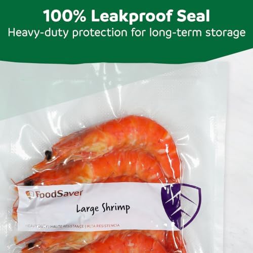 FoodSaver Heavy Duty Quart Vacuum Seal Bags, 88 Count 8" x 11" BPA-Free Freezer Bags, 30% Thicker for Food Storage, Sous Vide, and Meal Prep - Image 4