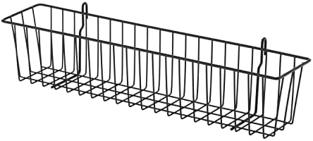 TRINITY 21-Inch Metal Hanging Basket, Black, NSF, 2-Pack by TRINITY
